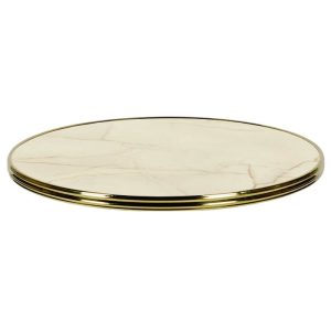 Plateau de table HC CERCLÉ WHITE / OR