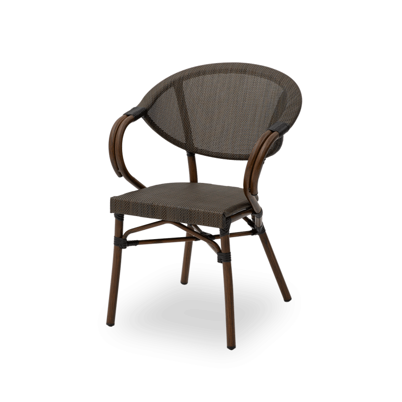 Fauteuil de terrasse PORTO MARRON