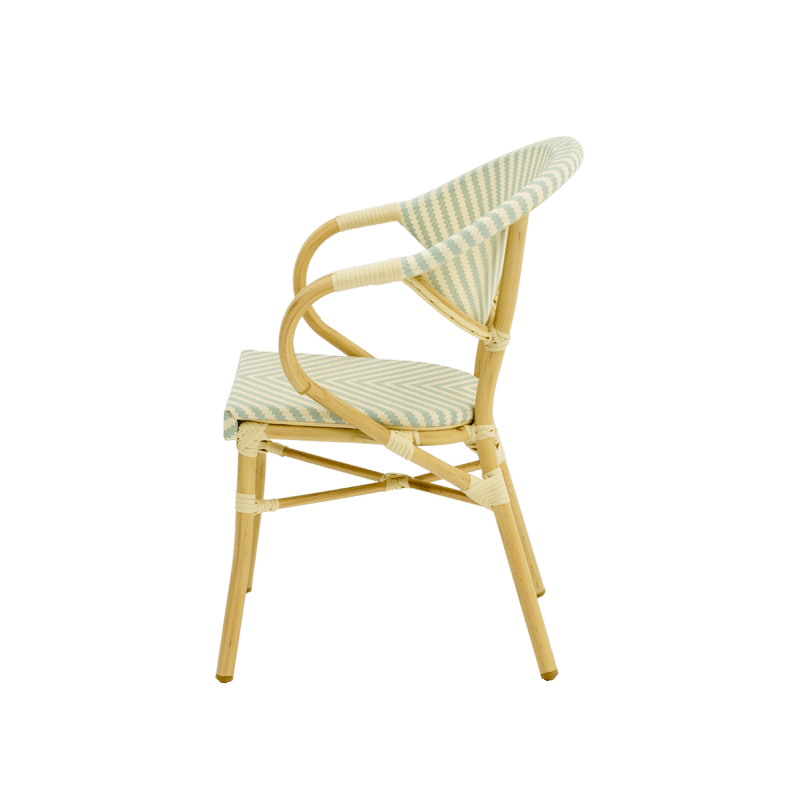 Fauteuil de terrasse PORTO VERT ET BEIGE – Image 2