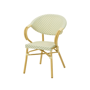 Fauteuil de terrasse PORTO VERT ET BEIGE