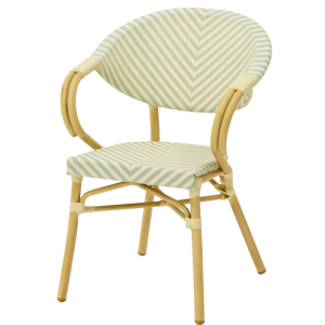 Fauteuil de terrasse PORTO VERT ET BEIGE