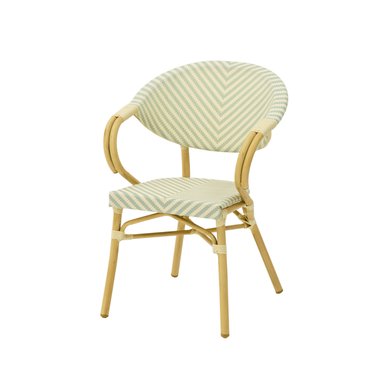 Fauteuil de terrasse PORTO VERT ET BEIGE