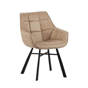 Fauteuil de restaurant en Microfibre Beige MICKY