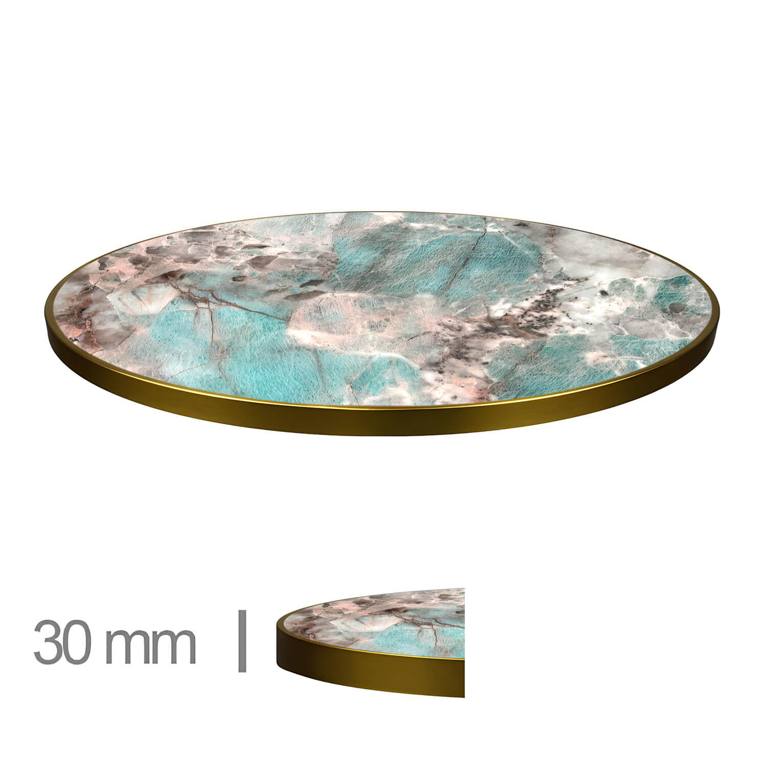 Plateau de table en marbre R60-bleu